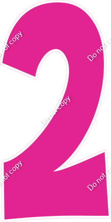 KG 47" Individuals - Flat Hot Pink 2