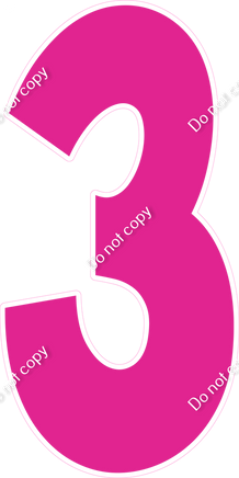 KG 47" Individuals - Flat Hot Pink 3