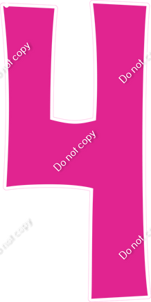 KG 47" Individuals - Flat Hot Pink 4