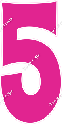 KG 47" Individuals - Flat Hot Pink 5