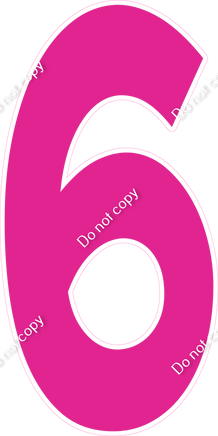 KG 47" Individuals - Flat Hot Pink 6