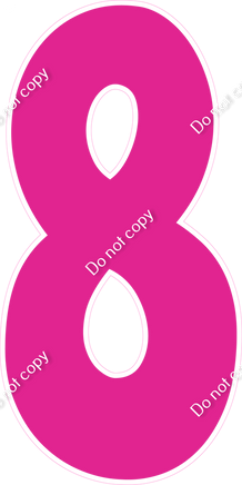 KG 47" Individuals - Flat Hot Pink 8