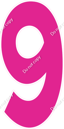 KG 47" Individuals - Flat Hot Pink 9