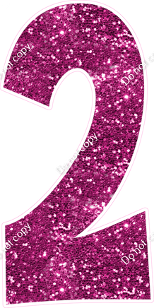 KG 47" Individuals - Hot Pink Sparkle 2