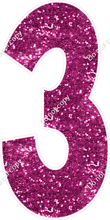 KG 47" Individuals - Hot Pink Sparkle 3