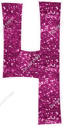 KG 47" Individuals - Hot Pink Sparkle 4