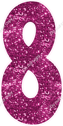 KG 47" Individuals - Hot Pink Sparkle 8