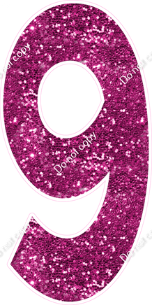 KG 47" Individuals - Hot Pink Sparkle 9