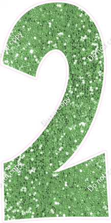 KG 47" Individuals - Lime Green Sparkle 2