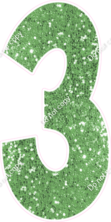 KG 47" Individuals - Lime Green Sparkle 3