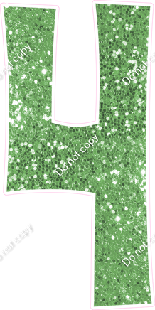 KG 47" Individuals - Lime Green Sparkle 4