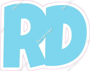 LG 12" Individuals - Flat Baby Blue RD