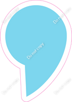 LG 12" Individuals - Flat Baby Blue Apostrophe