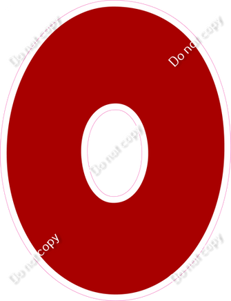 LG 12" Individuals - Flat Crimson