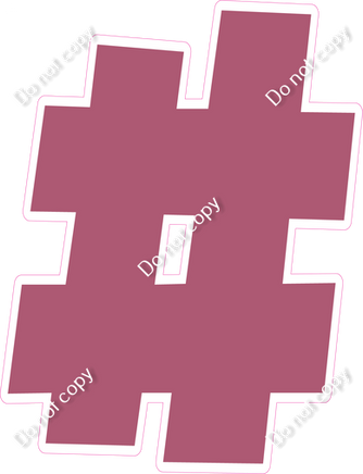 LG 12" Individuals - Flat Mauve #