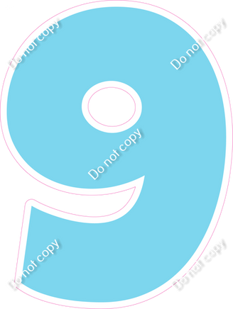 LG 23.5" Individuals - Flat Baby Blue 9