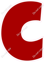 LG 23.5" Individuals - Flat Crimson C