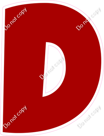 LG 23.5" Individuals - Flat Crimson D