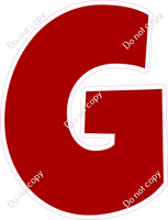 LG 23.5" Individuals - Flat Crimson G