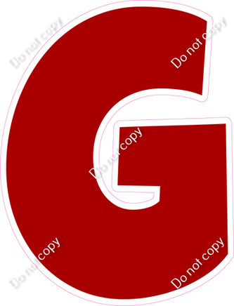 LG 23.5" Individuals - Flat Crimson G