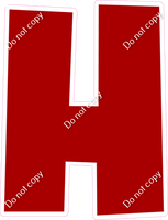 LG 23.5" Individuals - Flat Crimson H