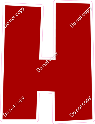 LG 23.5" Individuals - Flat Crimson H
