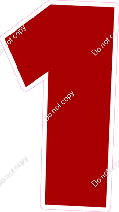 LG 23.5" Individuals - Flat Crimson 1