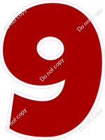 LG 23.5" Individuals - Flat Crimson 9