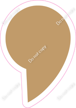 LG 23.5" Individuals - Flat Khaki Apostrophe