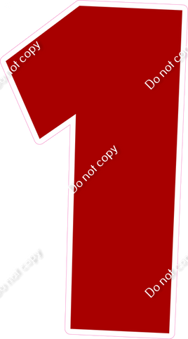 30" Individuals - Flat Crimson