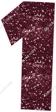 LG 47" Individuals - Sparkle Burgundy 1