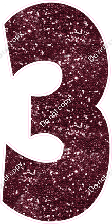 LG 47" Individuals - Sparkle Burgundy 3