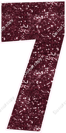 LG 47" Individuals - Sparkle Burgundy 7