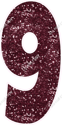 LG 47" Individuals - Sparkle Burgundy 9