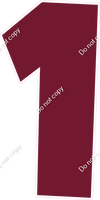 LG 47" Individuals - Flat Burgundy 1