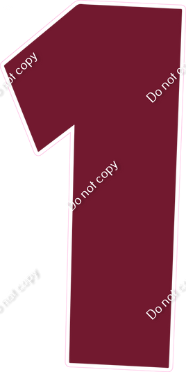 LG 47" Individuals - Flat Burgundy 1
