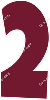 LG 47" Individuals - Flat Burgundy 2
