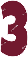 LG 47" Individuals - Flat Burgundy 3