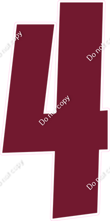 LG 47" Individuals - Flat Burgundy 4