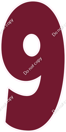 LG 47" Individuals - Flat Burgundy 9