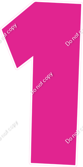 LG 47" Individuals - Flat Hot Pink 1