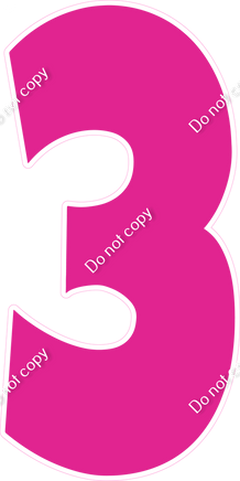 LG 47" Individuals - Flat Hot Pink 3