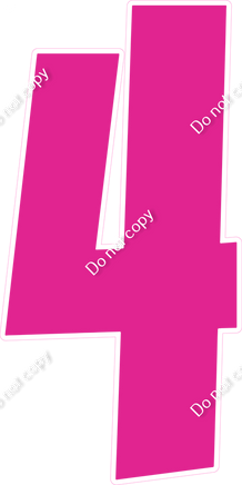 LG 47" Individuals - Flat Hot Pink 4
