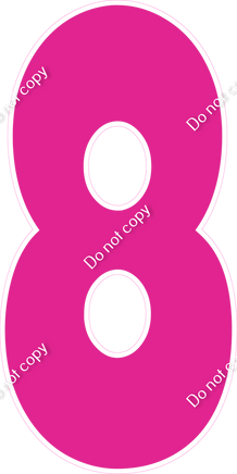 LG 47" Individuals - Flat Hot Pink 8