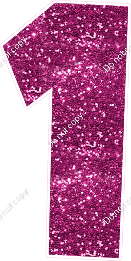 LG 47" Individuals - Sparkle Hot Pink 1
