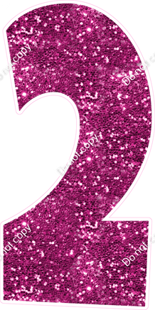 LG 47" Individuals - Sparkle Hot Pink 2