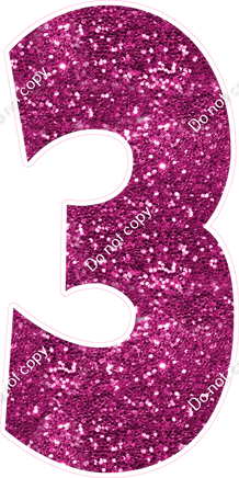 LG 47" Individuals - Sparkle Hot Pink 3