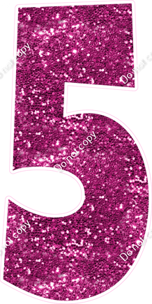 LG 47" Individuals - Sparkle Hot Pink 5