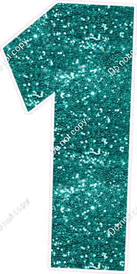 LG 47" Individuals - Sparkle Teal 1