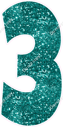 LG 47" Individuals - Sparkle Teal 3